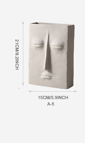 Abstract Face Flower Vase