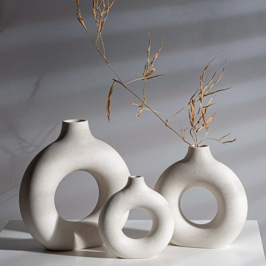 Ceramic Vase Donuts Nordic Flower Pot